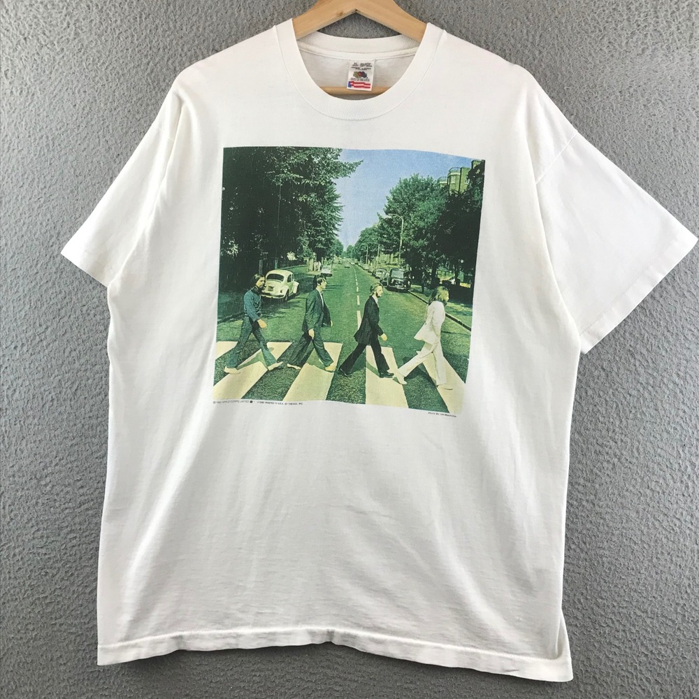 Vintage The Beatles Abbey Road T-Shirt 1990s Apple Corps Ltd Music Band